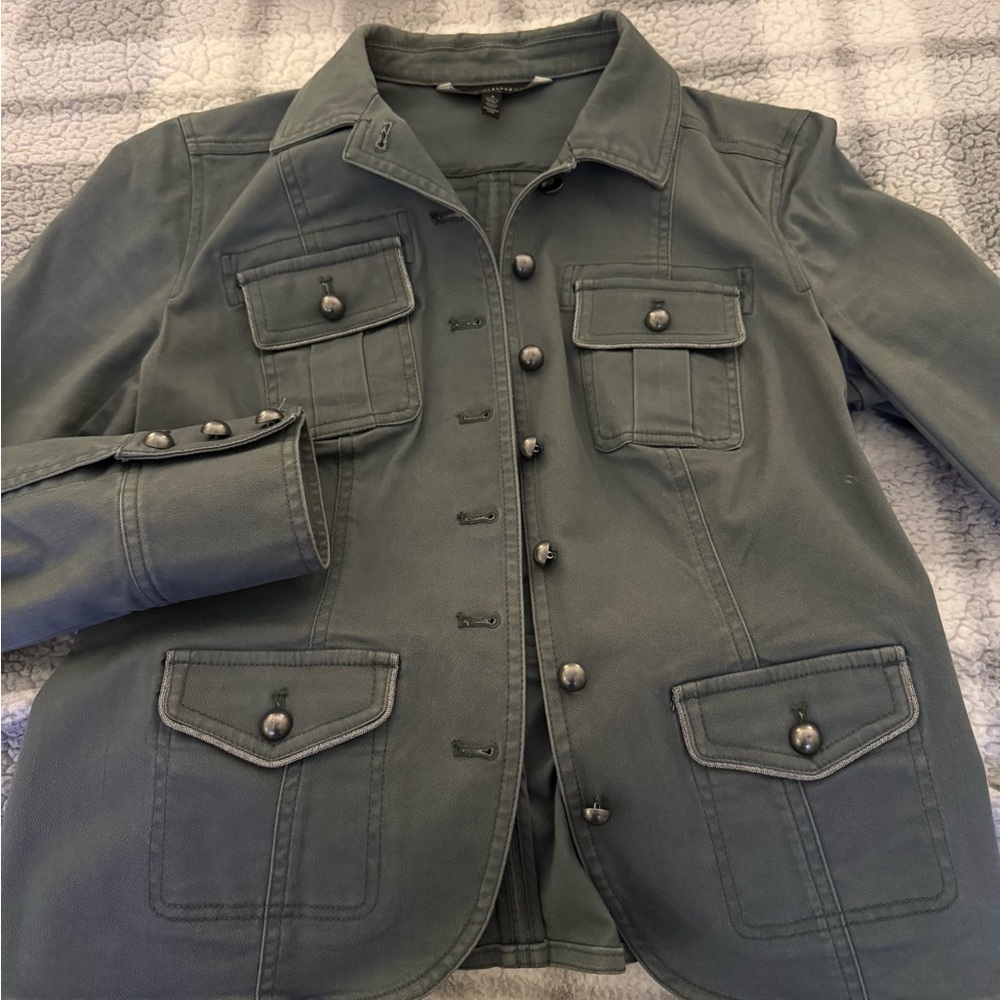 Stylish Gray Military Jacket